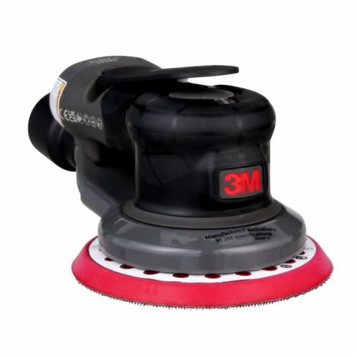 3M Xtract Pneumatic Random Orbital Sander, 88947, 5 in, Self-Generated Vacuum, 5/16 in Orbit