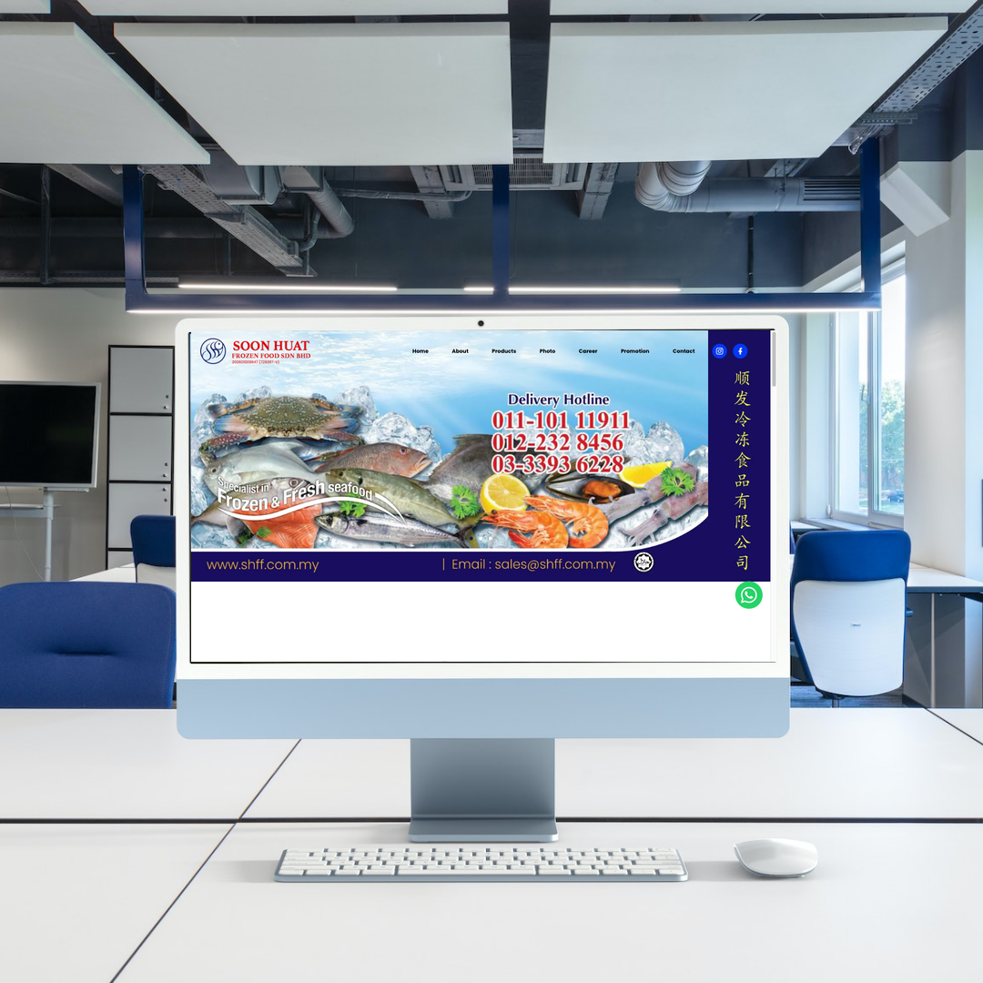 Frozen Seafood Importer Website Design & SEO Case Study | Kuala Lumpur