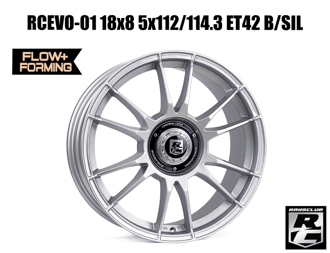 RCEVO-01 18x8 5x112/114.3 ET42 B/SIL