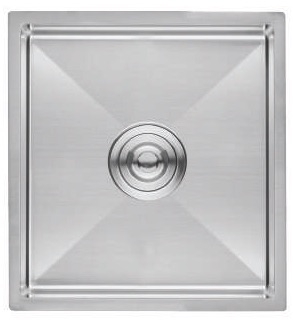 FAU-SB-3945A-ST Single Bowl Undermount Kitchen Sink – 390x450mm Stainless Steel, Nano Handmade, R10° Corner