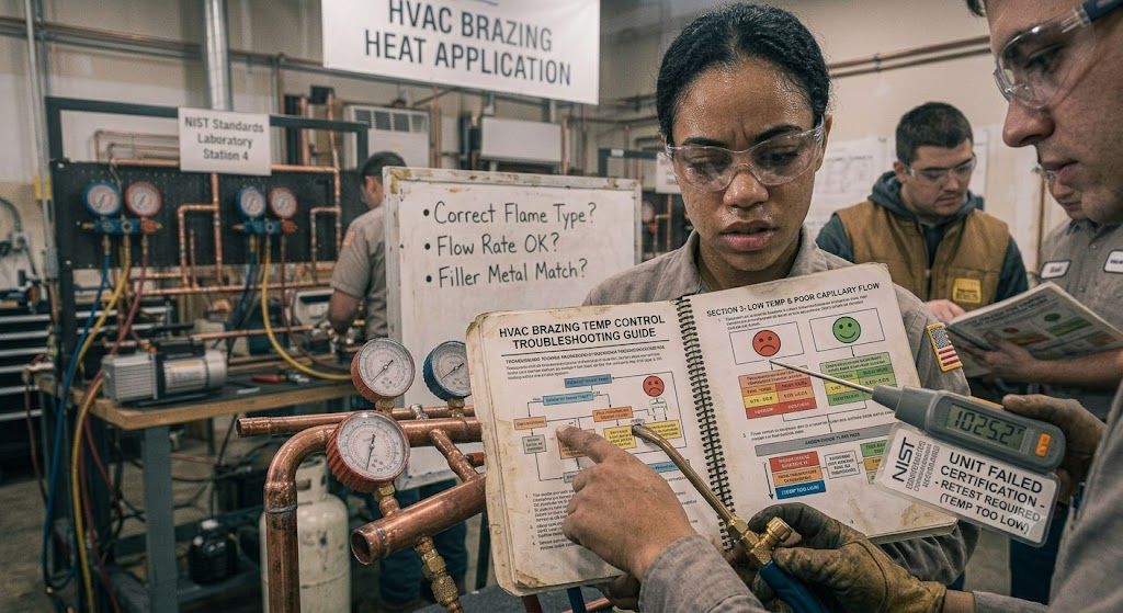 HVAC brazing temperature control troubleshooting guide