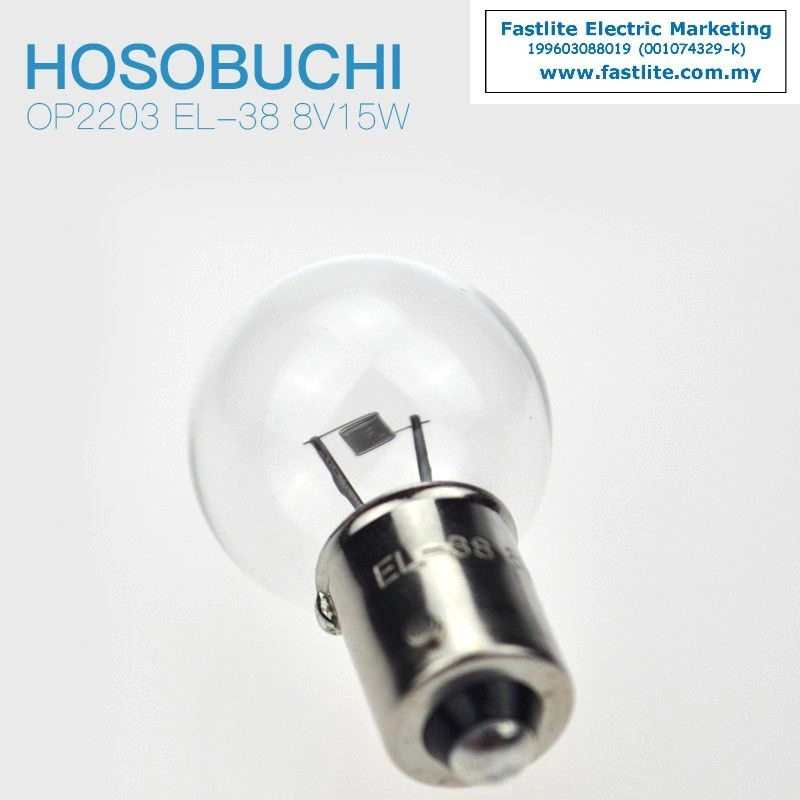 Hosobuchi OP2203 S5110 EL38 6V 8W Microscope, Analyser lamp