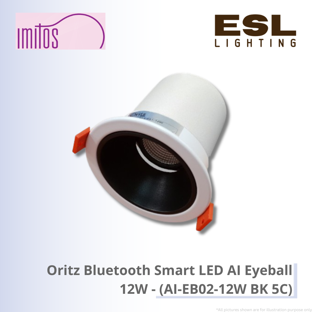IMITOS Oritz Bluetooth Smart LED AI Eyeball 12W - AI-EB02-12W BK 5C