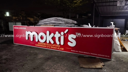 MOKTI'S OUTDOOR 3D BOX UP LED BACKLIT SIGNBOARD SIGNAGE AT BANDAR PERMAISURI, CHALOK, SUNGAI TONG TERENGGANU MALAYSIA