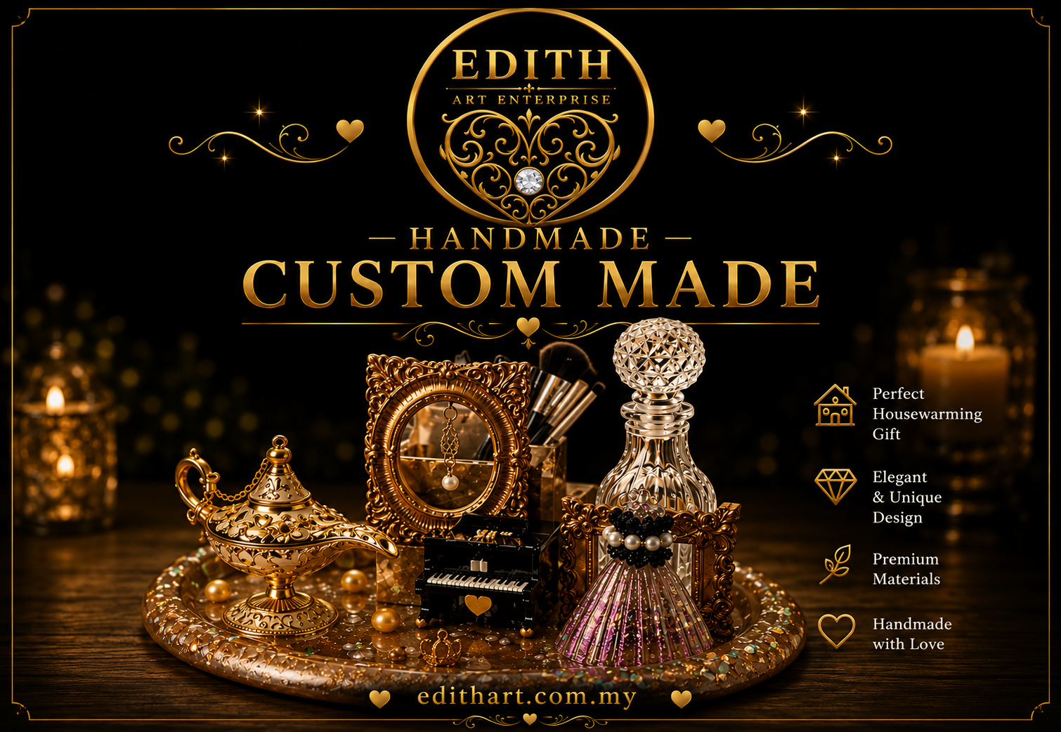 Custom Resin Art – Symphony of Wishes