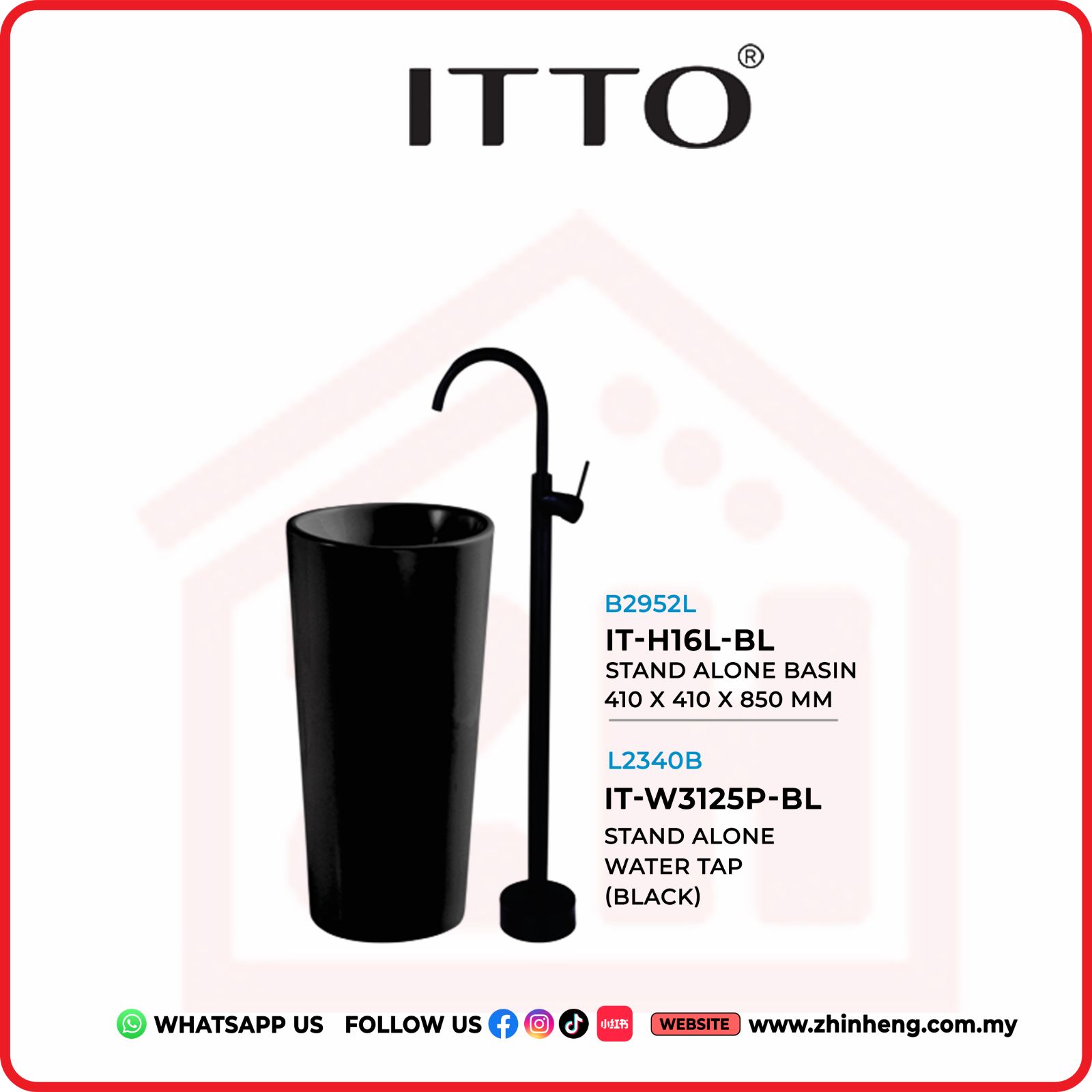 ITTO STAND ALONE BASIN IT-H16L-BL + IT-W3125P-BL
