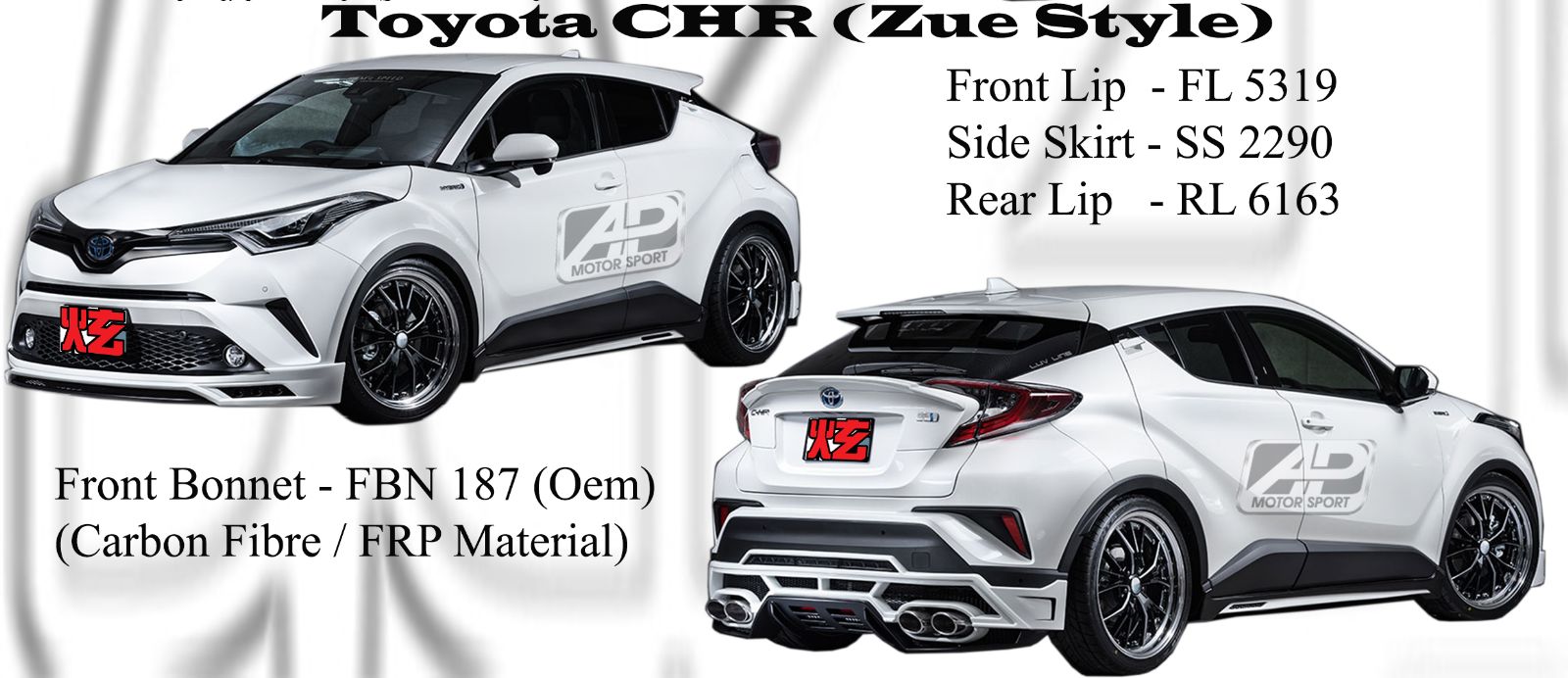 Toyota CHR 2017 Zue Style Bodykits