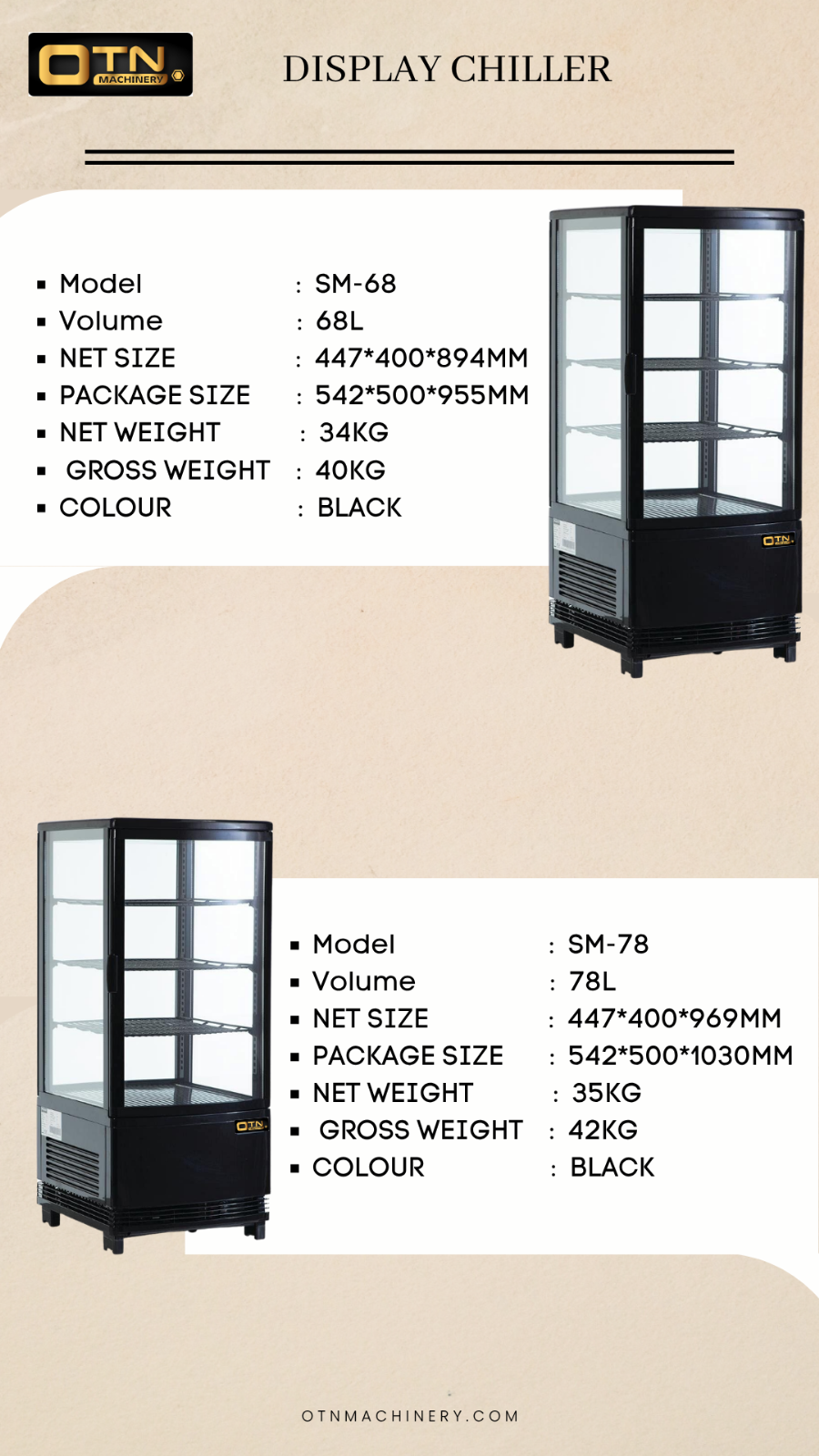 4 SIDE GLASS DISPLAY CHILLER