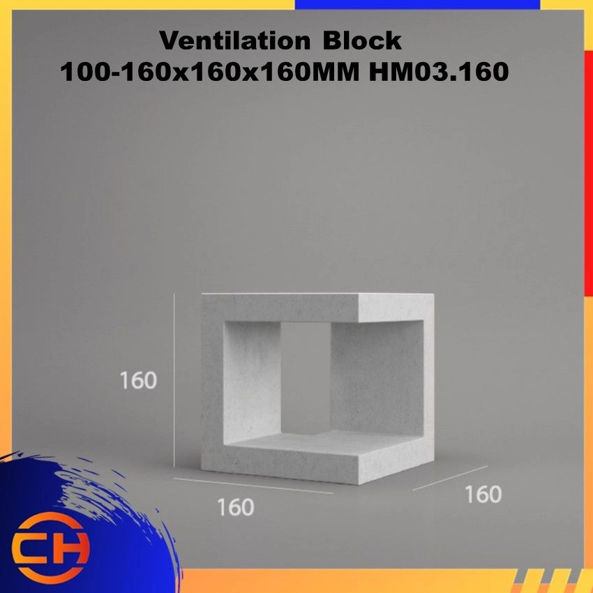 Ventilation Block - 100-160x160x160MM HM03.160