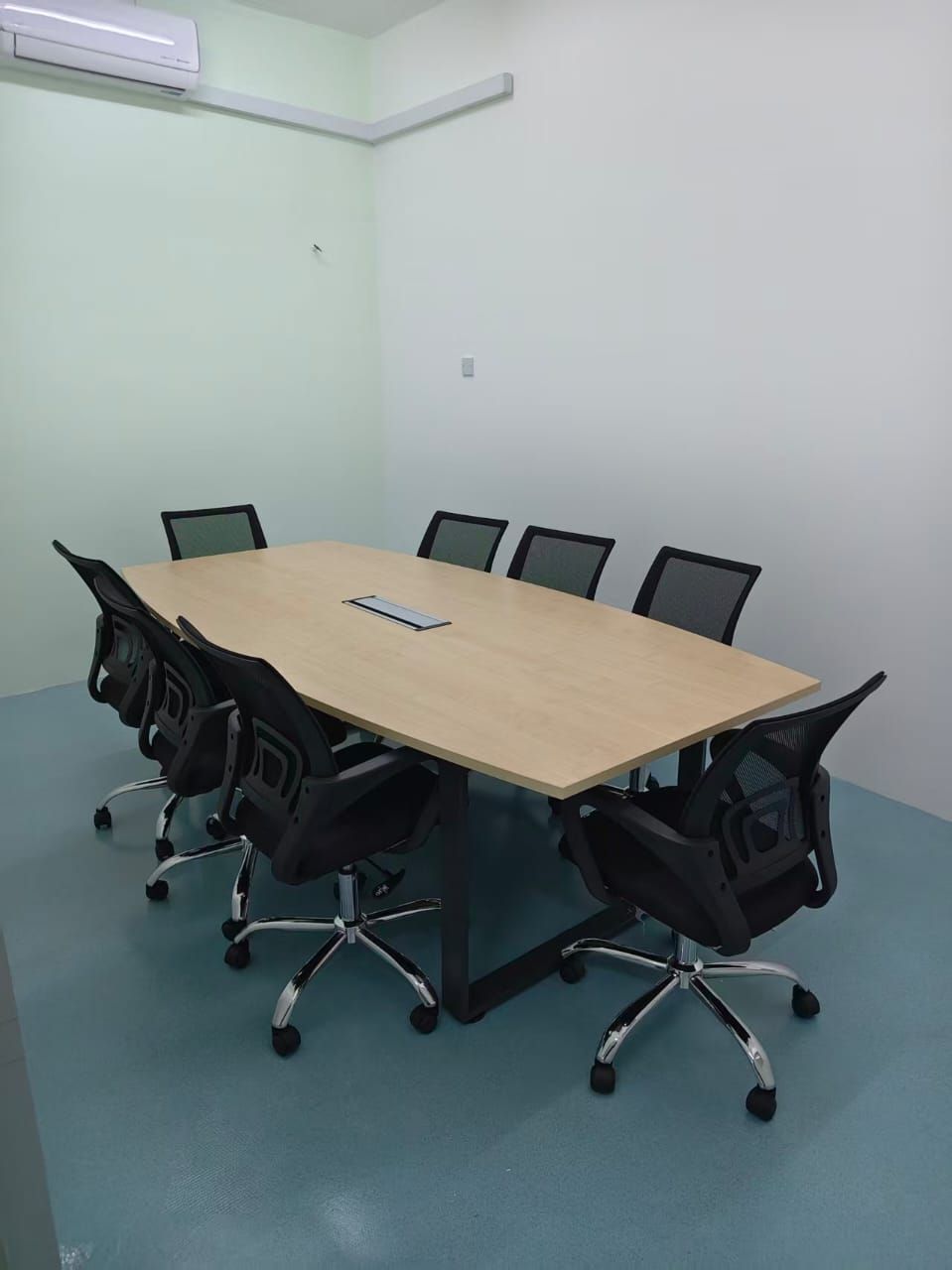 Modern Office Conference Table Set with Ergonomic Mesh Chairs | Meeting Room Table | Office Furniture Malaysia , Deliver Penang, Georgetown, Bayan Lepas, Batu Feringghi, Prai , Batu Kawan, Sungai petani, Kulim Hi Tech , Kl Puchong