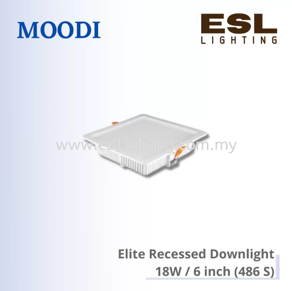 MOODI Elite Recessed Downlight Square 6inch 18W - 486 S
