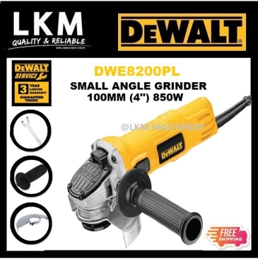 DEWALT DWE8200PL-XD Small Angle Grinder 100mm/850W/12000rpm/4"