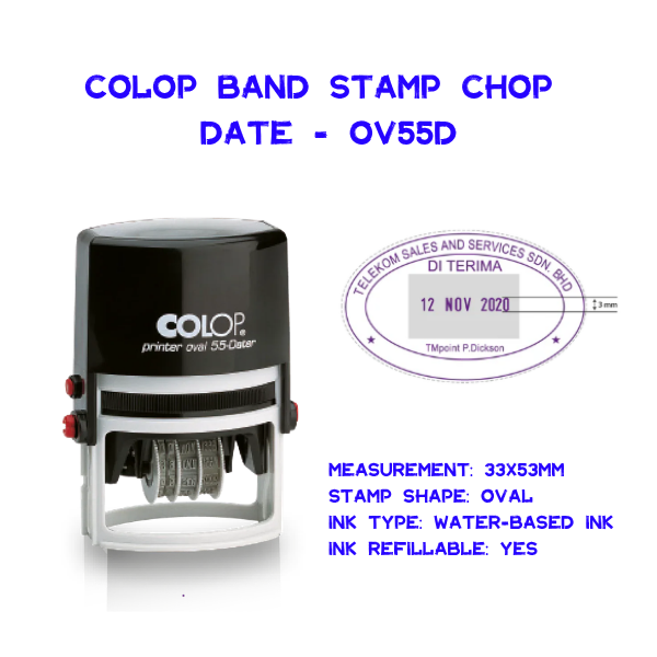 Colop Stamp Chop Date - OV55D