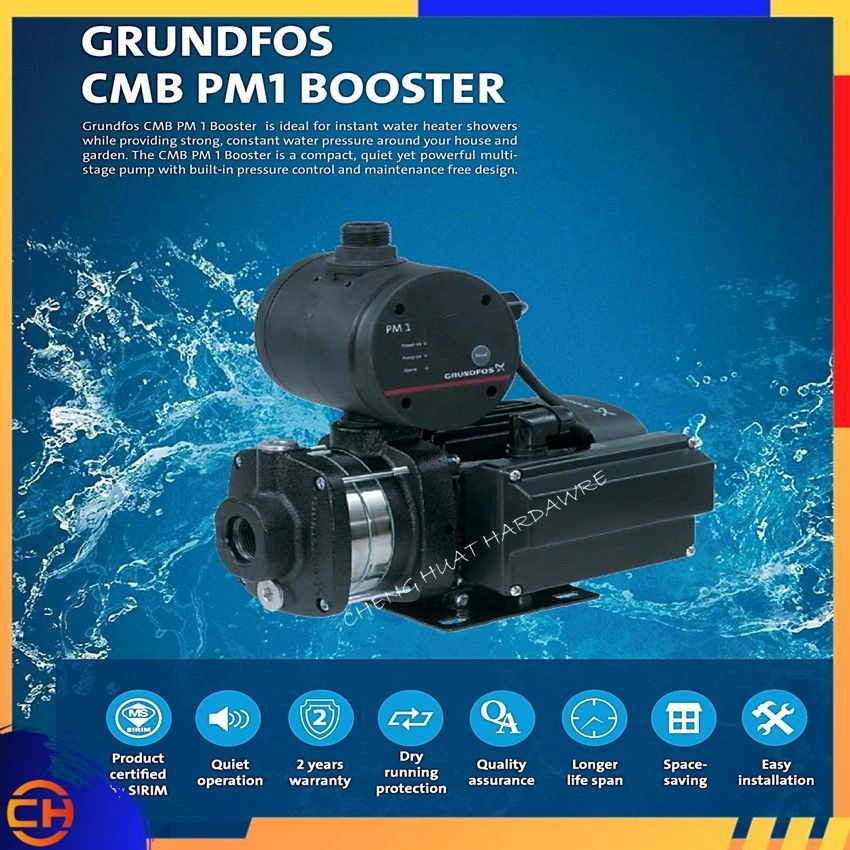 Grundfos CMB  PM1 Automatic Home Pressure Booster Water Pump