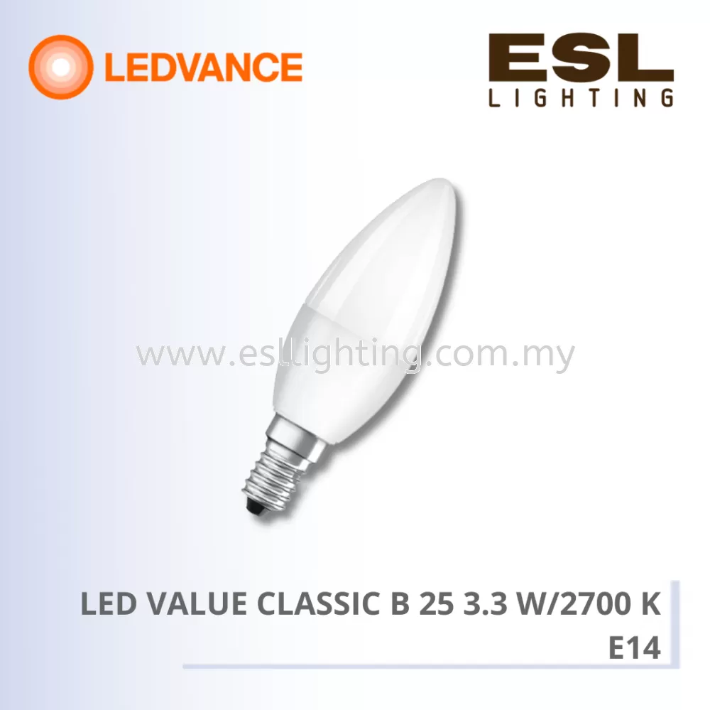 LEDVANCE LED VALUE CLASSIC B E14 3.3W - 2700K 4058075473522