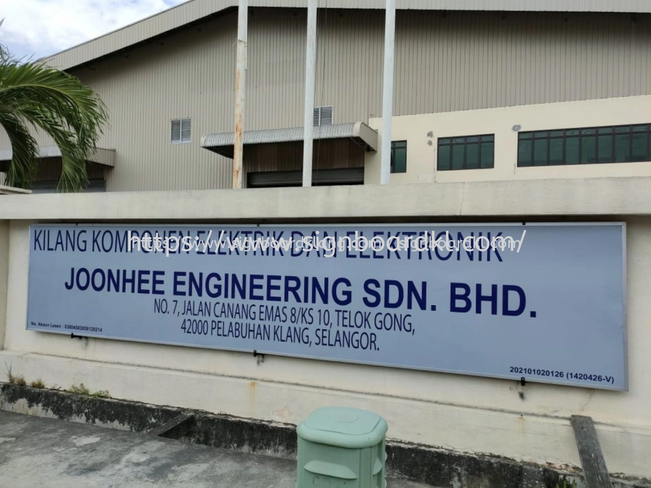 JOONHEE ENGINEERING - Factory Outdoor GI Metal Signage At Port Klang ...