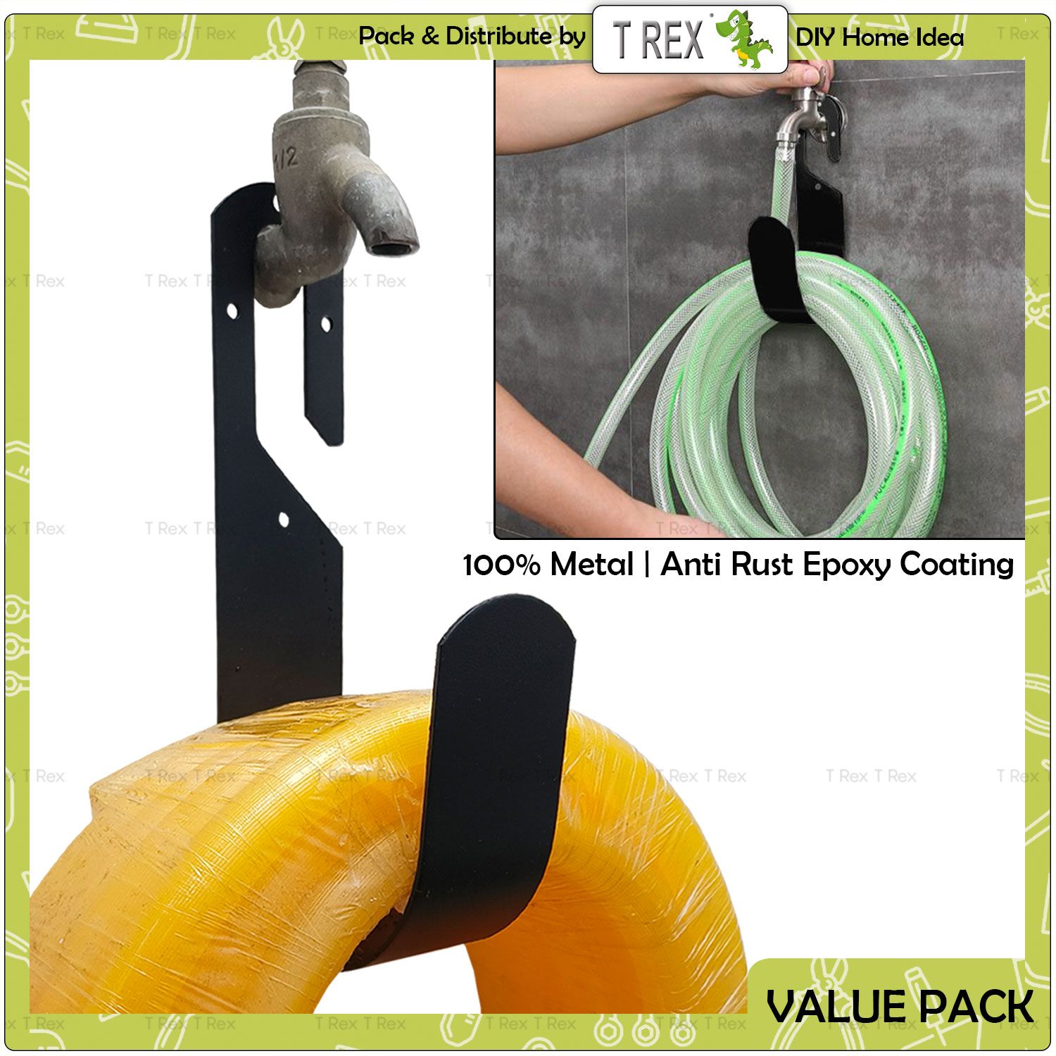 T Rex DIY Multipurpose / Hose Metal J Holder Hook