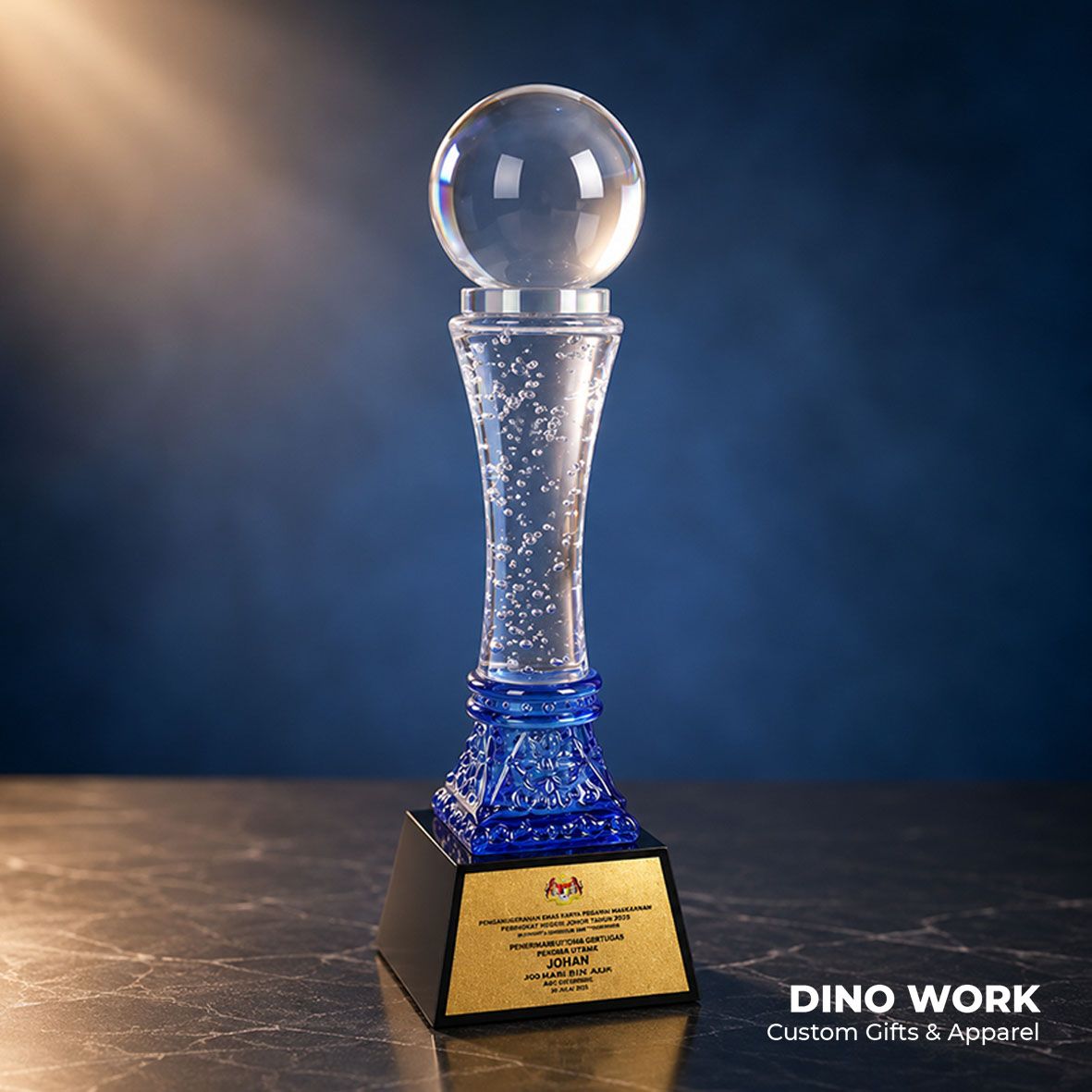 Premium Colour Crystal Trophy Award 1260