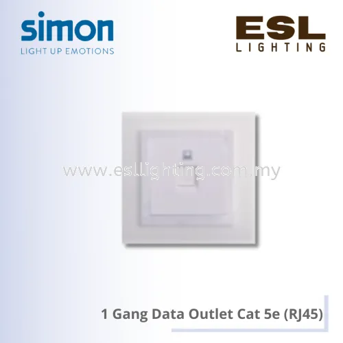 SIMON V8 SERIES 1 Gang Data Outlet Cat 5e (RJ45) - 80591