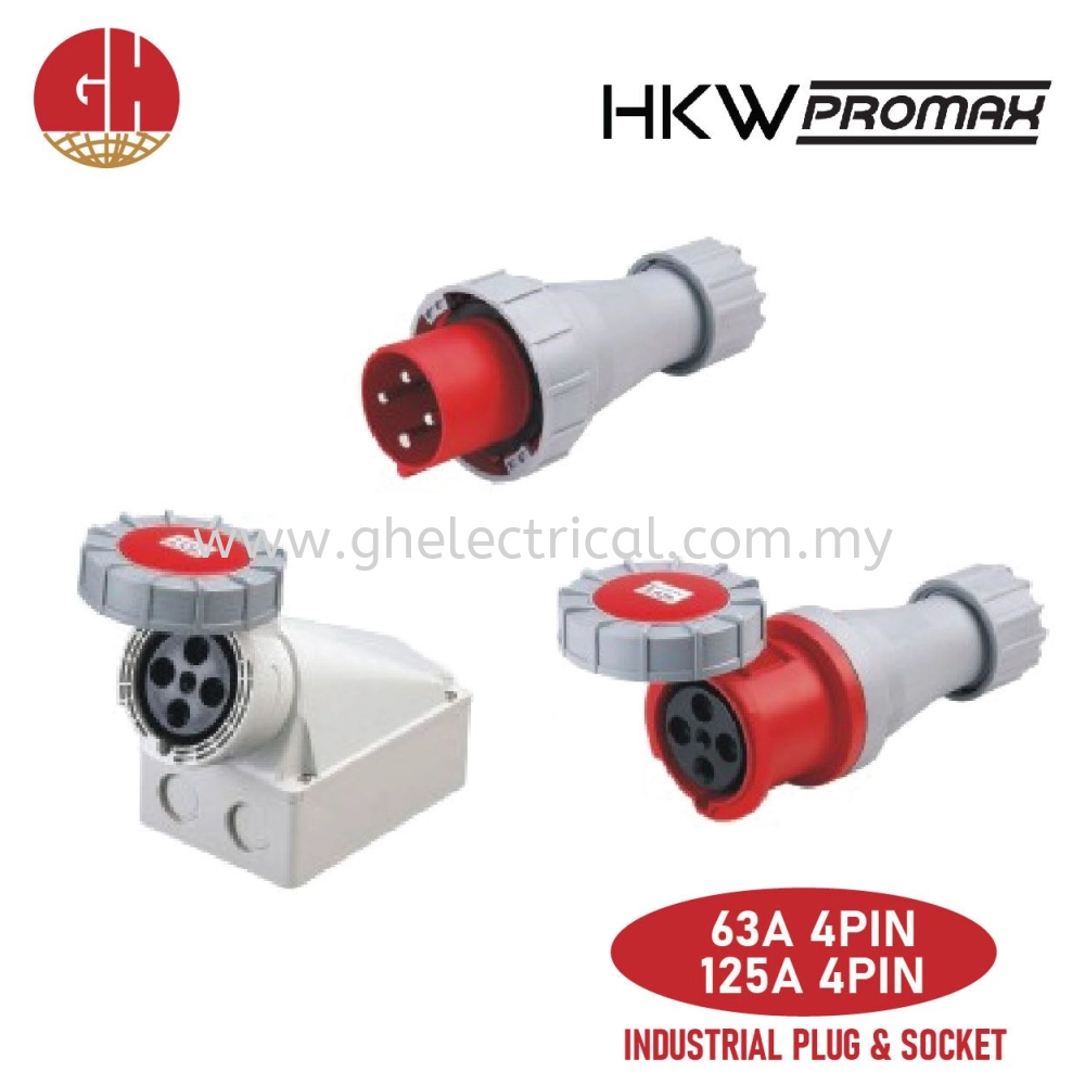 HKW PRO MAX 63A 125A 4PIN Industrial Plug & Socket ( IP67 ) Kuala ...