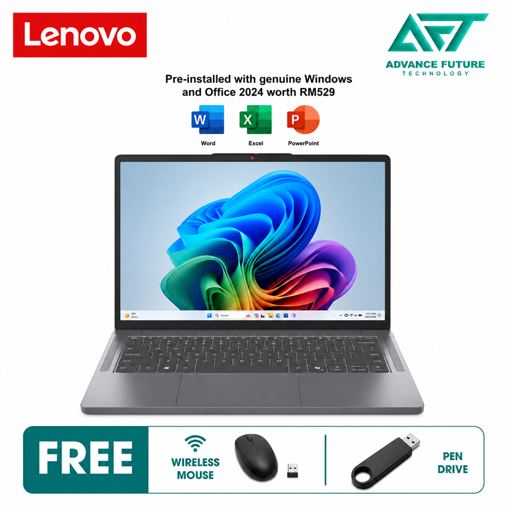Lenovo IdeaPad Slim 3 14IPH11 83UQ0022MJ 14" WUXGA Laptop Luna Grey ( Intel Core Ultra 5 322, 16GB, 512GB SSD, Intel, W11, H&S 2024&M365 )