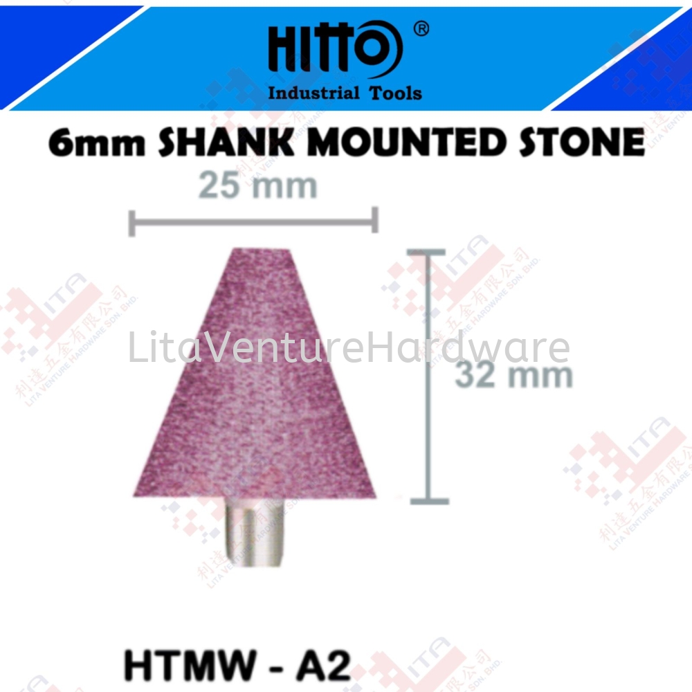 HITTO BRAND SHANK MOUNTED STONE 6MM - HTMWA2