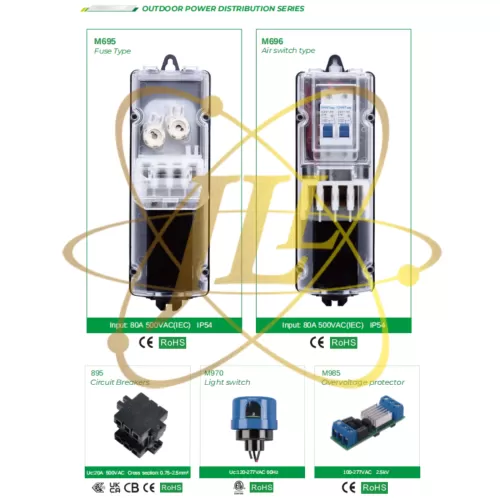 JLUX OUTDOOR POWER DISTRIBUTION SERIES 500VAC IP54 [M695/M696/895/M970/M985]