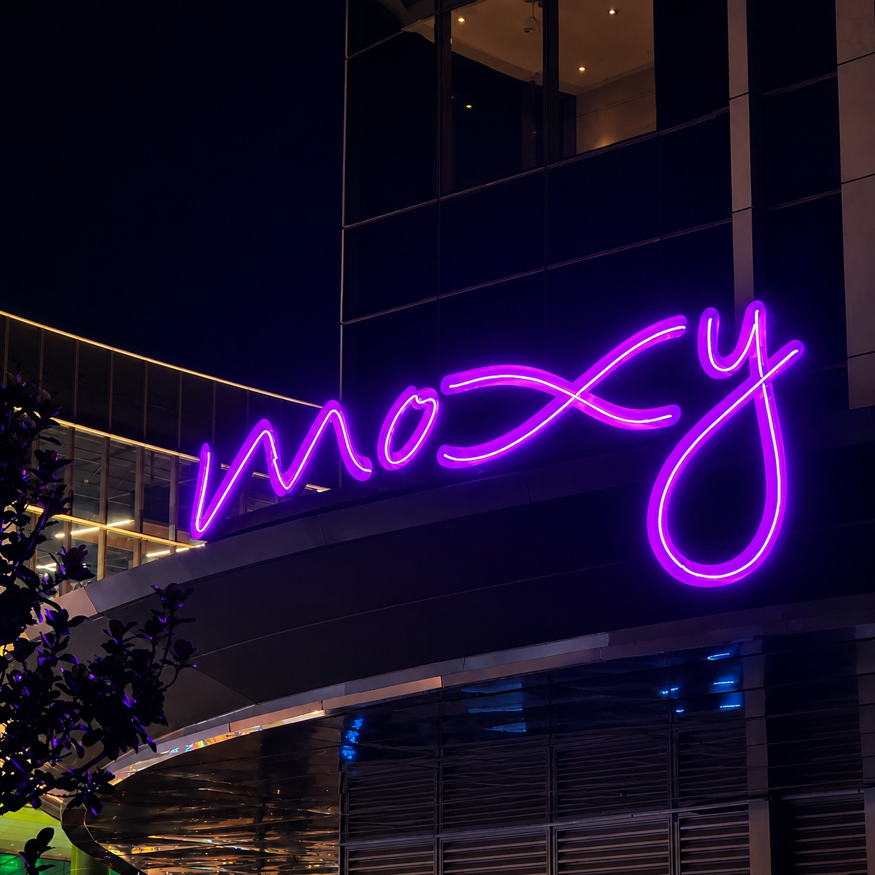 Building Canopy Sign | Custom LED Neon Canopy Signage for Building Entrance