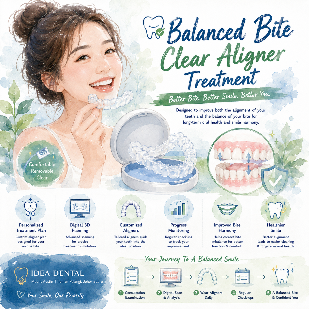 Balanced Bite Clear Aligner Treatment