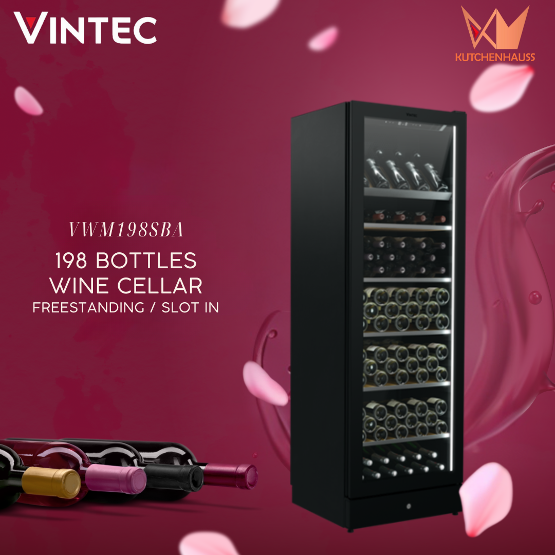 VINTEC - 198 Bottles Freestanding / Slot-in Wine Chiller & Cellar | VWM198SBA