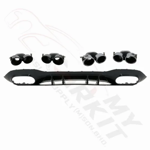 MERCEDES BENZ A CLASS HATCHBACK W177 A45 REAR DIFFUSER WITH EXHAUST TIPS