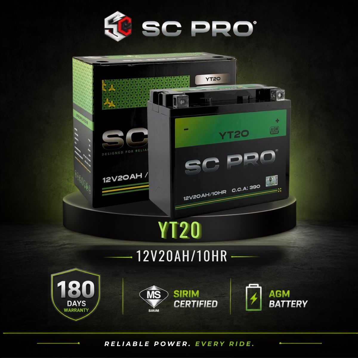 YT20-4 SC PRO - Batero Honda GOLD WING GL 1800/HARLEY DAVIDSON CVO FLST