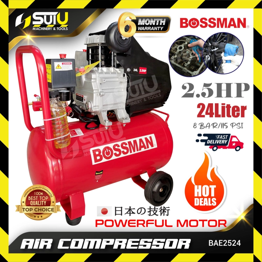 [SET A / B ] BOSSMAN BAE2524 24L 2.5HP Direct Driven Air Compressor 2850RPM