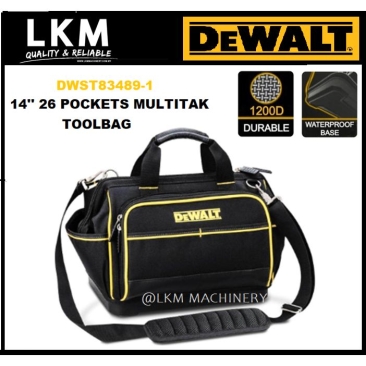 DEWALT 14in 26 Pocket Multitak Bag / Tool Bag / Hand Tool Bag / multi-compartment tool bag Stora / DWST83489