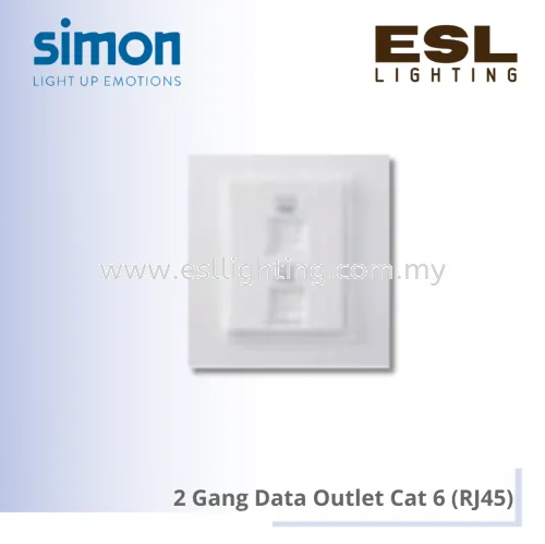 [DISCONTINUE] SIMON V5 SERIES 2 Gang Data Outlet Cat 6 (RJ45) - V59228S(6)