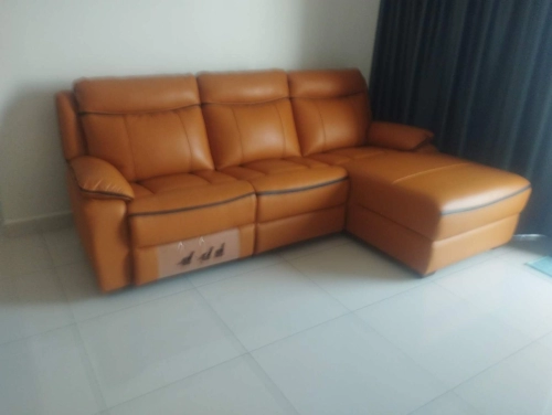 Leather Sofa Recliner | L Shape Sofa with Recliner System | Home Theater Sofa