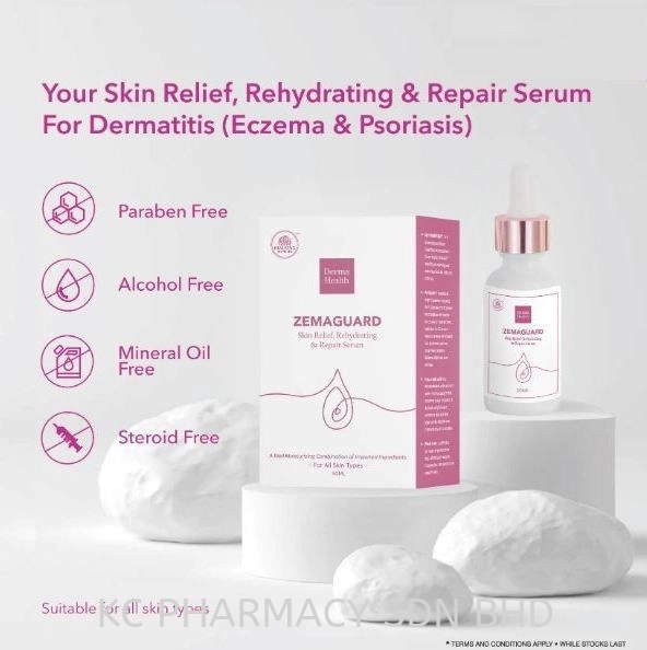 (HOT PRODUCT) DERMA HEALTH Zemaguard 50ml (Skin Relief, Rehydrating & Repair Serum)