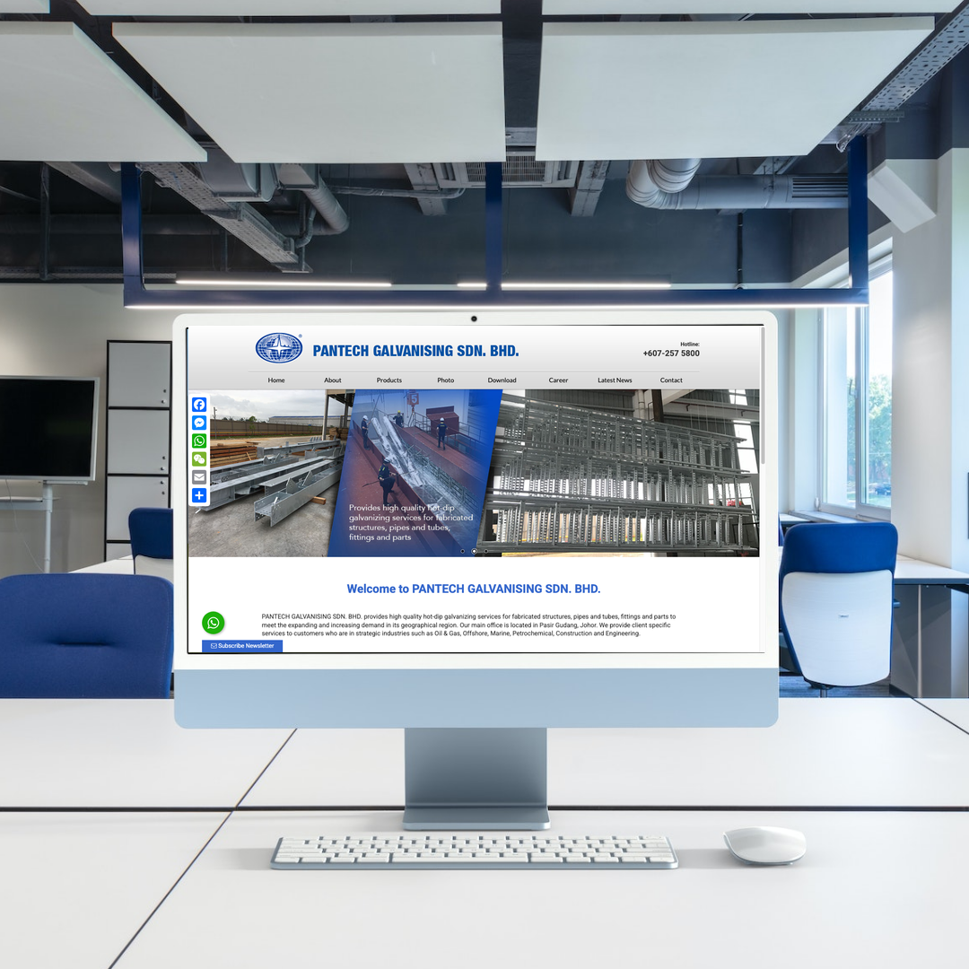 PANTECH GALVANISING SDN. BHD. Website Design & SEO Case Study | Hot in Johor