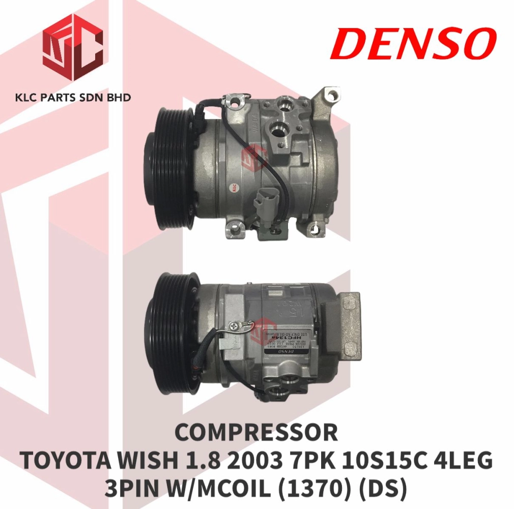 COMPRESSOR TOYOTS WISH 1.8 2003 7PK 10S15C W/MCOIL (1370)(DS)