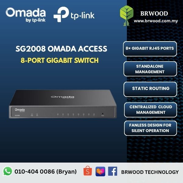 OMADA TP-LINK SG2008: Omada Access 8-Port Gigabit Switch