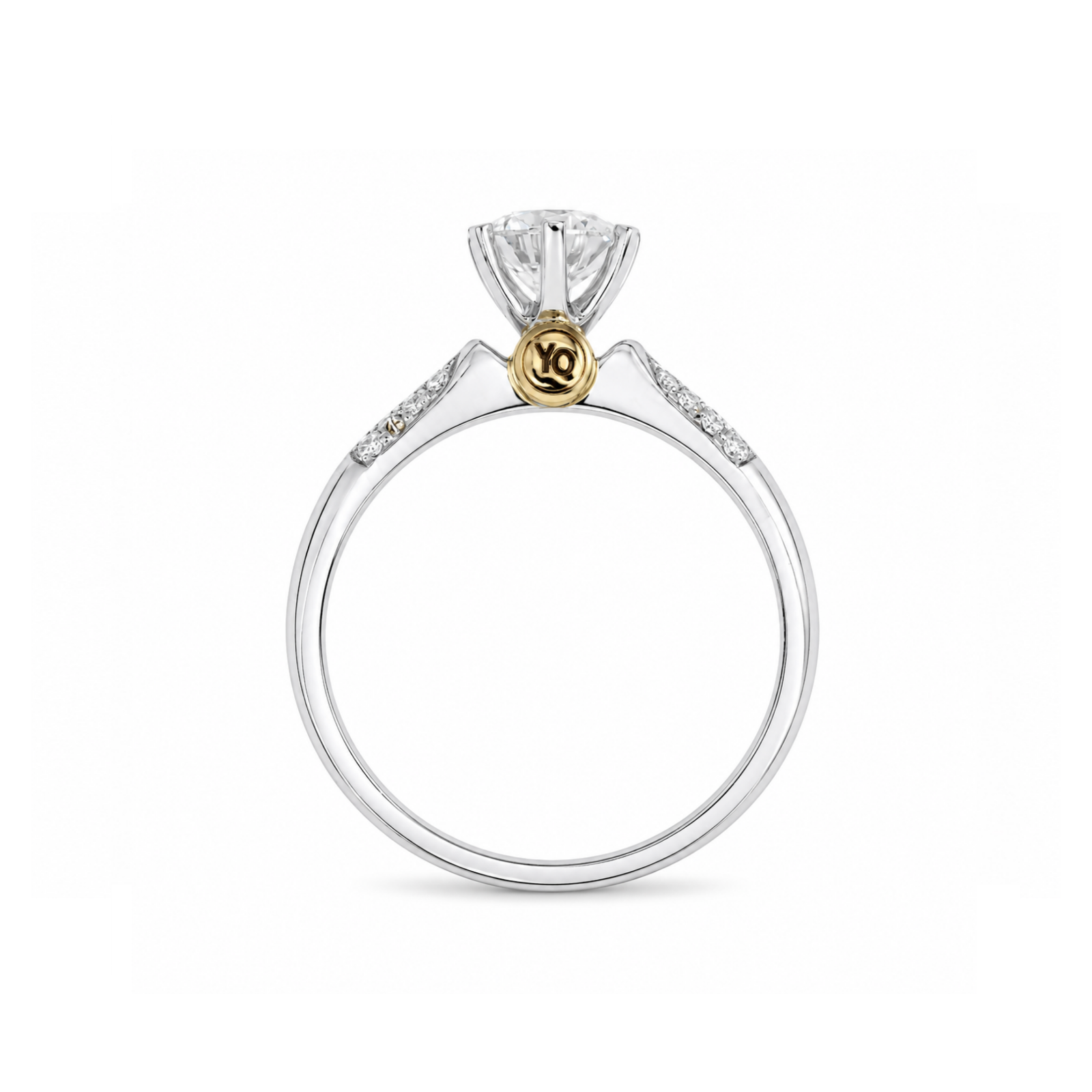 Roman & Co庐 The Monogram Pav茅 Engagement Ring