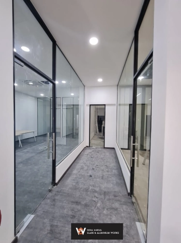 Office Frameless Tempered Glass Door