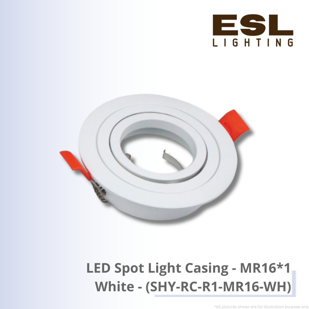 LED Spot Light Casing MR16*1 White - SHY-RC-R1-MR16-WH