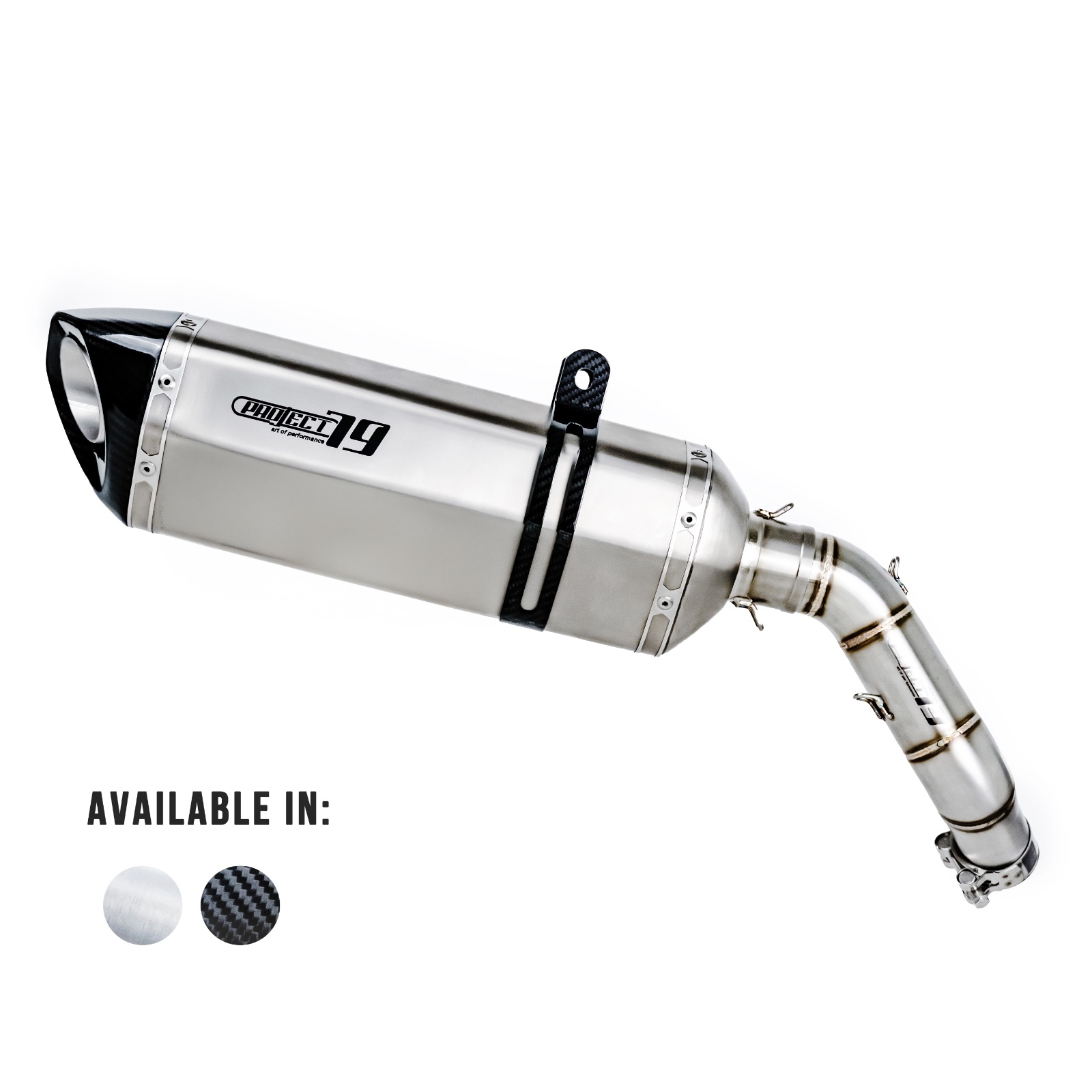 Project79 Stainless Steel Slip On Exhaust System with Titanium Muffler QPLQJ06 + QPM06TT / QPM55(51)CB for QJMotor SVT-650 X