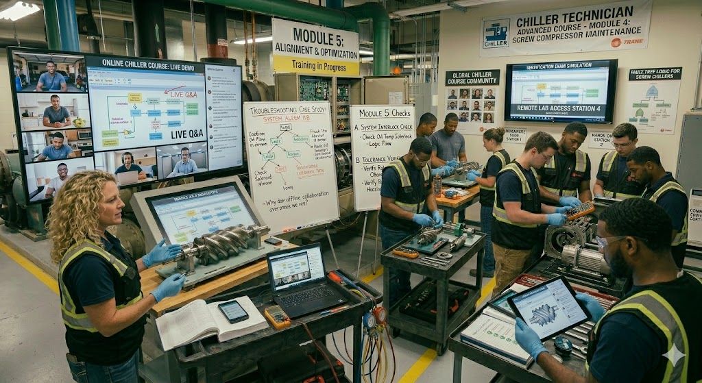 Online screw chiller course