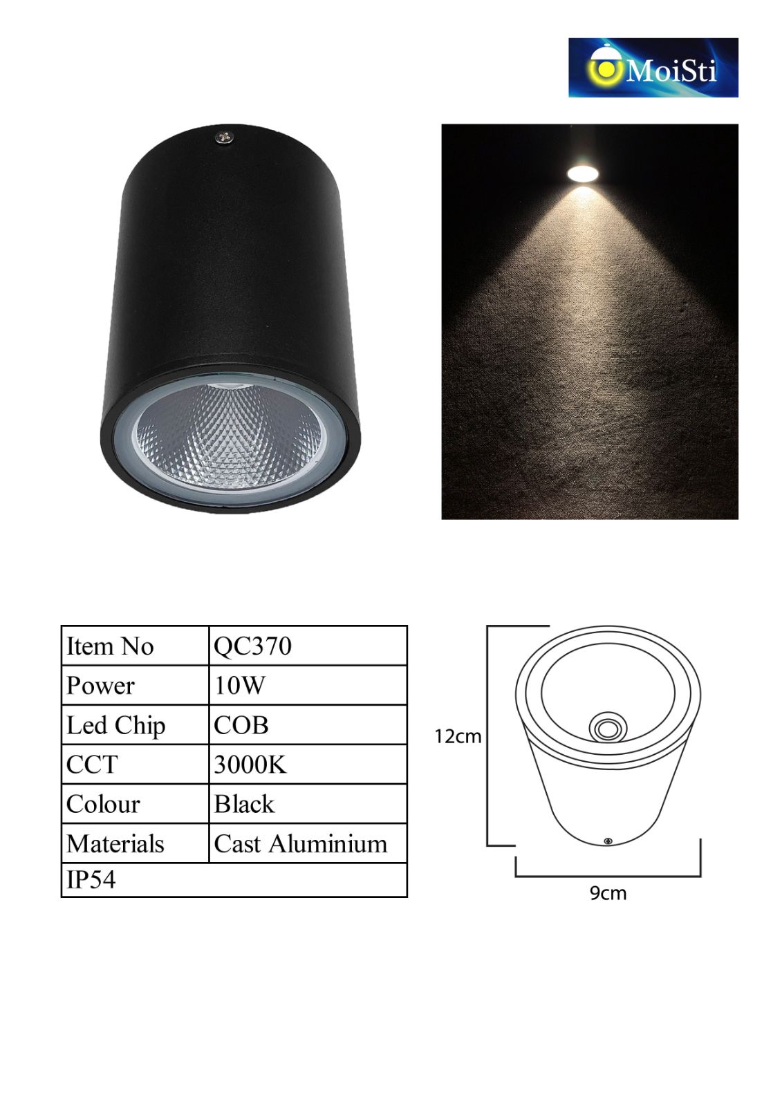 QC370 10W BK (RD)