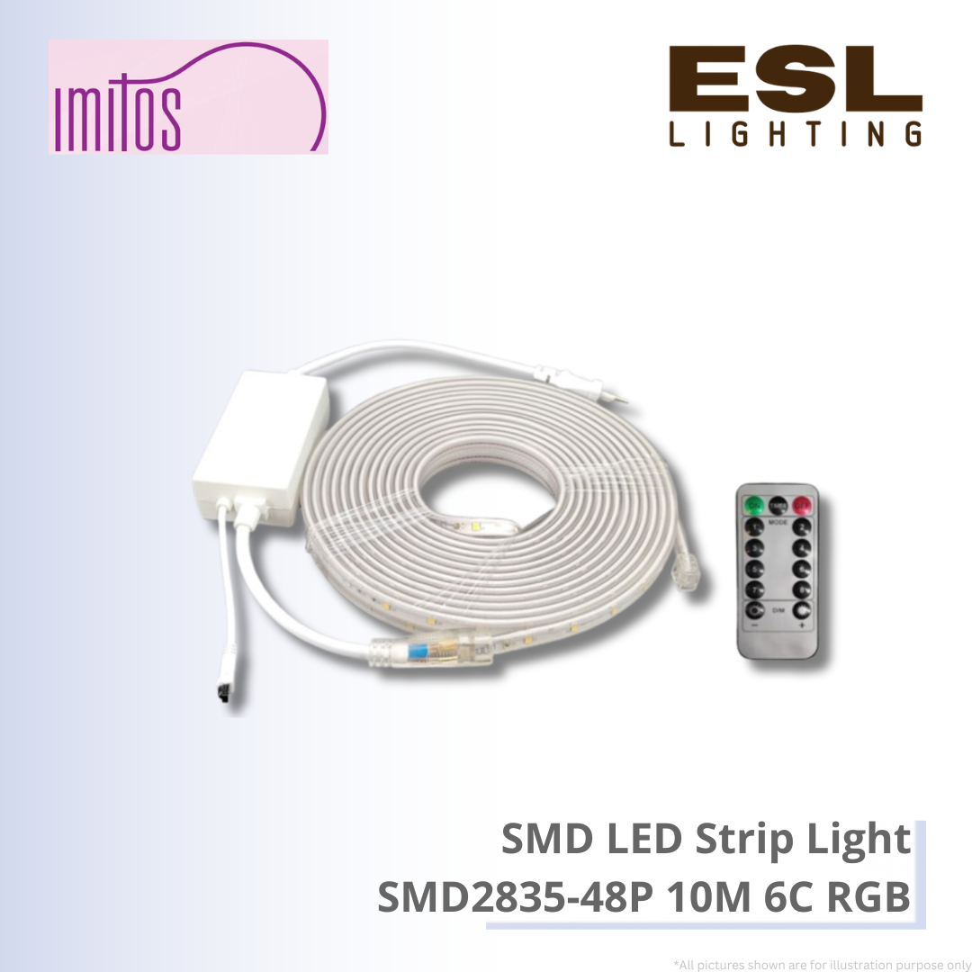 IMITOS SMD LED Strip Light - SMD2835-48P 10M 6C RGB