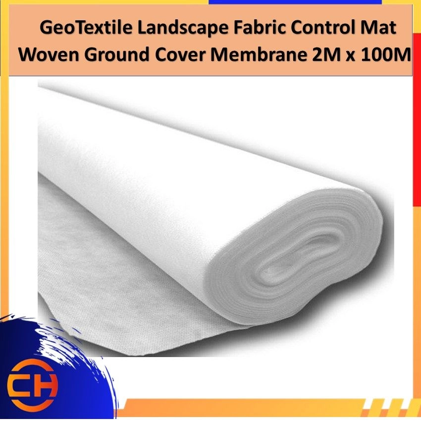 GeoTextile Landscape Fabric Control Mat Woven Ground Cover Membrane 2M x 100M