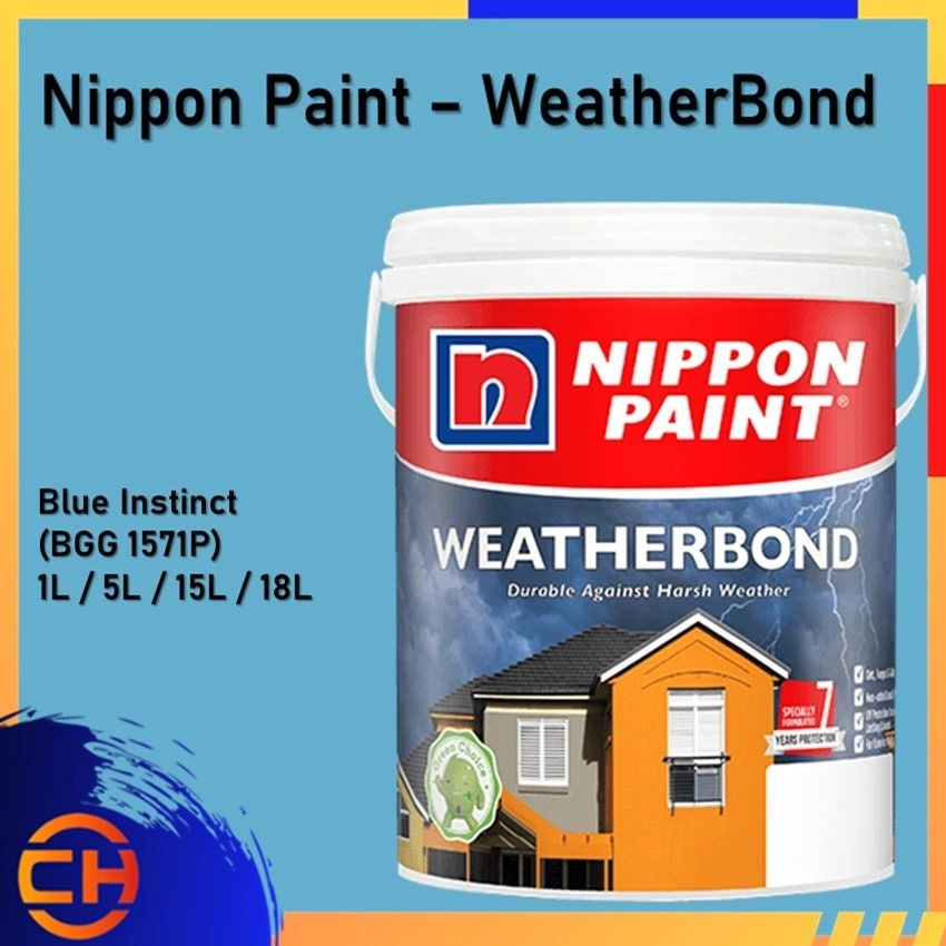 Nippon Paint Weatherbond (WB) Exterior Wall 1L/5L/18L BLUE INSTINCT (BGG 1571P)