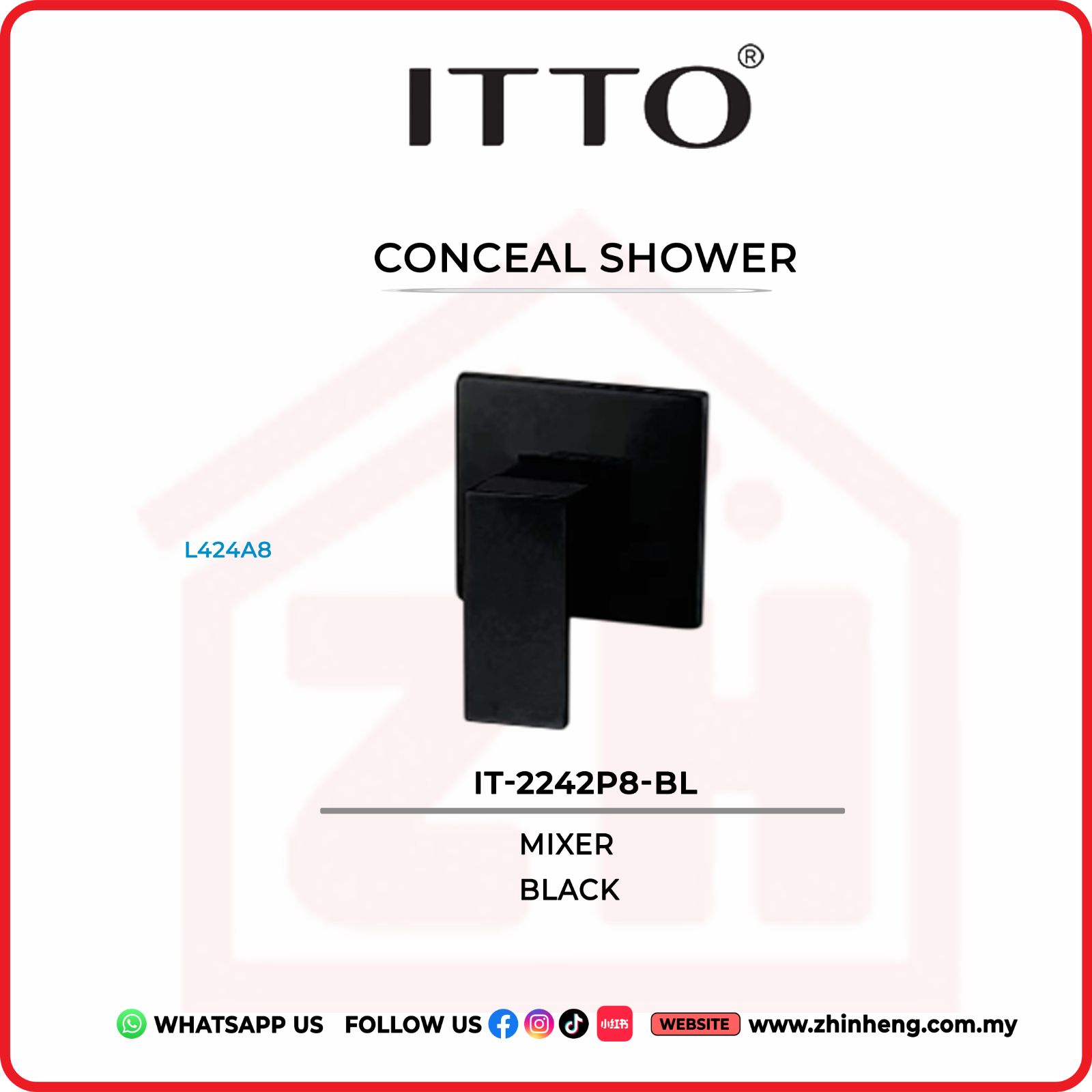 ITTO CONCEAL SHOWER TAP  IT-2242P8-BL